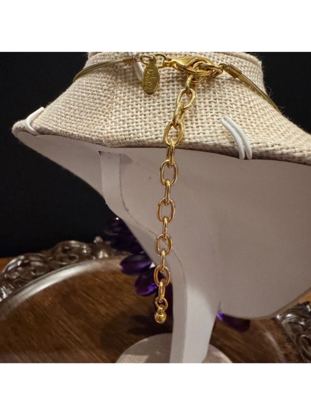 Joan Rivers Ombré Faceted Teardrop Bib Necklace Purple & Lavender Statement Jewe - Picture 9 of 9